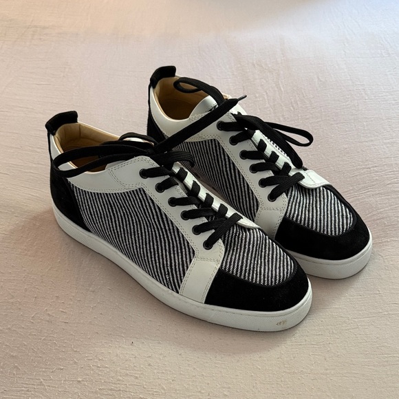 Christian Louboutin Other - Christian Louboutin Black and White Striped Sneakers